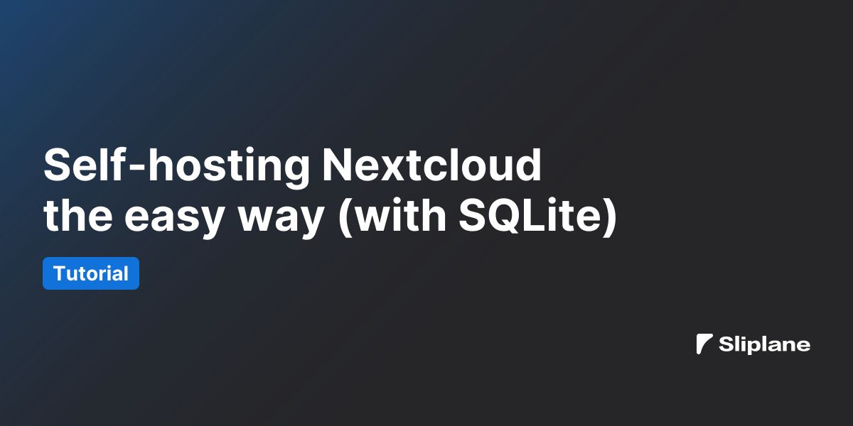 Nextcloud einfach selber hosten (mit SQLite)